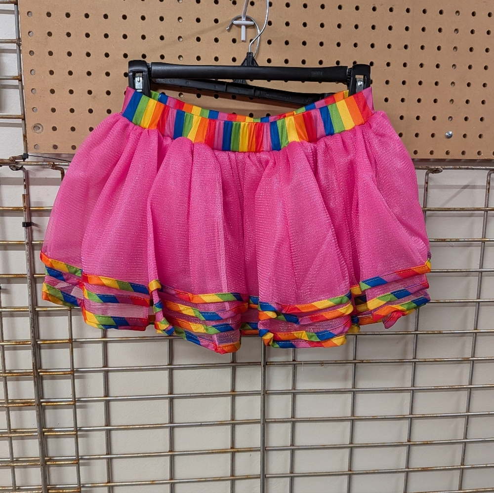 New Women's Pink Rainbow Tutu Skirt